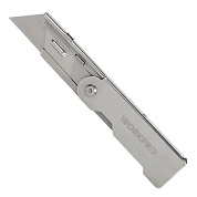 Нож универсальный складной стальной со сменными лезвиями WP211001 WORKPROWP211001