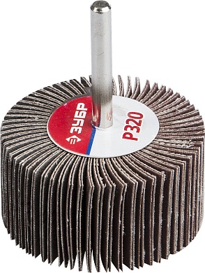 ЗУБР d 60 x 30 мм, P320, на шпильке d 6 мм, Круг шлифовальный лепестковый (36602-320)36602-320
