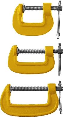 STAYER SG-3 25-50-75 мм, 3 шт, Набор чугунных струбцин G, (3212-H3)3212-H3_z03