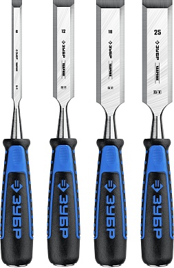 ЗУБР Ударник 4 предм., Набор стамесок-долот (18097-H4)18097-H4