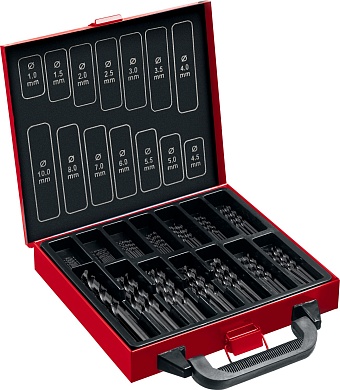 ЗУБР МАСТЕР 99шт(1-10мм), Набор сверл по металлу, сталь Р4М2, класс В, мет.бокс29605-H99