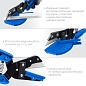 ЗУБР Универсал для пластмассовых и резиновых профилей, Угловые ножницы со сменным трапециевидным лезвием (23371)