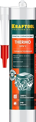 KRAFTOOL THERMO 300 мл красный, Термостойкий силиконовый герметик (41259)41259