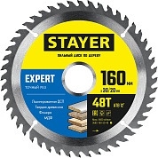 STAYER EXPERT 160 x 30/20мм 48T, диск пильный по дереву, точный рез3682-160-30-48_z01