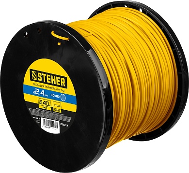 STEHER КРУГ, 2.4 мм, 240 м, леска для триммера (75005-2.4)75005-2.4
