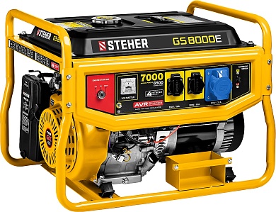 STEHER 7000 Вт, бензиновый генератор с электростартером (GS-8000E)GS-8000Е